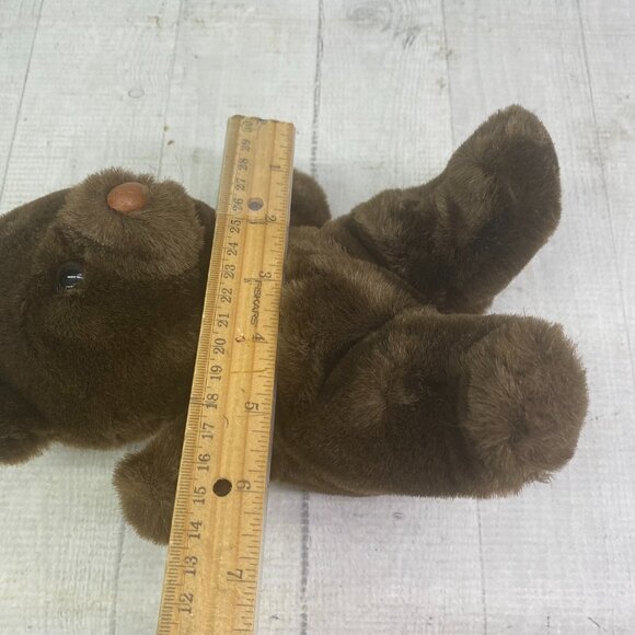 Russ Brown Bear Brown Eyes Pink Nose Soft Stuffed Animal 10" Plush - Picture 12 of 15